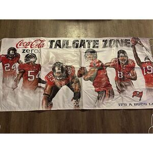 Tampa Bay Buccaneers Tailgate Man Cave Canvas  Coke Zero Large Banner 68”x34